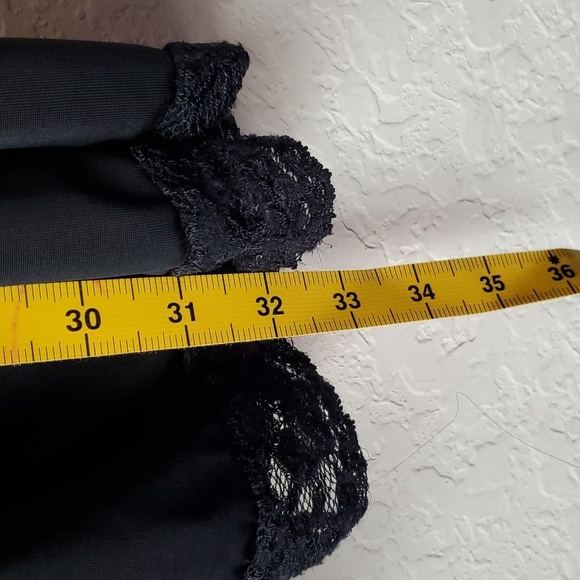 Women 2X Babydoll Lingerie Back Crisscross Lace Trim Chemise Sleepwear - Picture 8 of 10